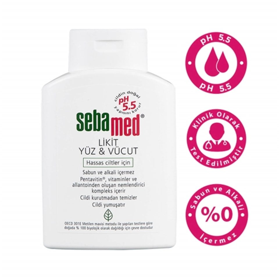 SEBAMED LİKİD YÜZ & VÜCUT TEMİZLEYİCİ 200 ML