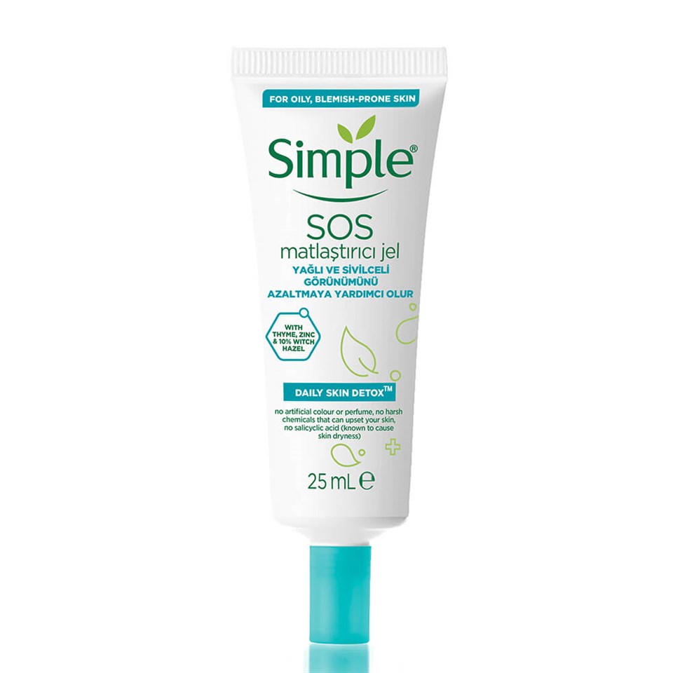 SİMPLE DAİLY SKİN DETOX SOS MATLAŞTIRICI JEL 25 ML