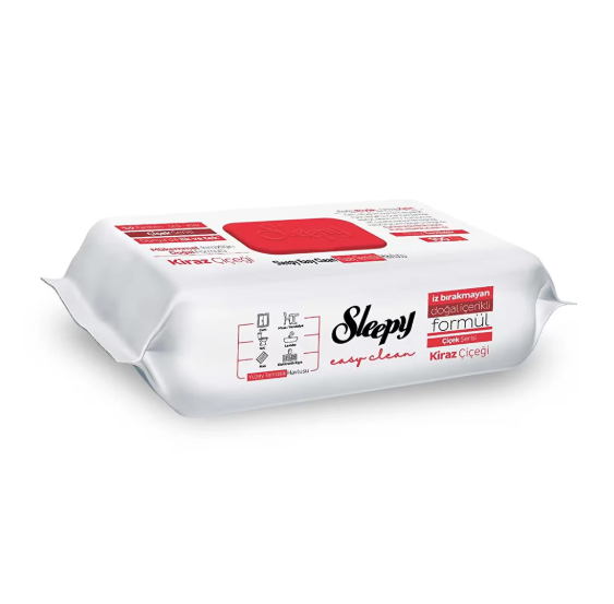 SLEEPYSLEEPY KİRAZ ÇİÇEĞİ YÜZEY TEMİZLEME HAVLUSU 100'LÜ