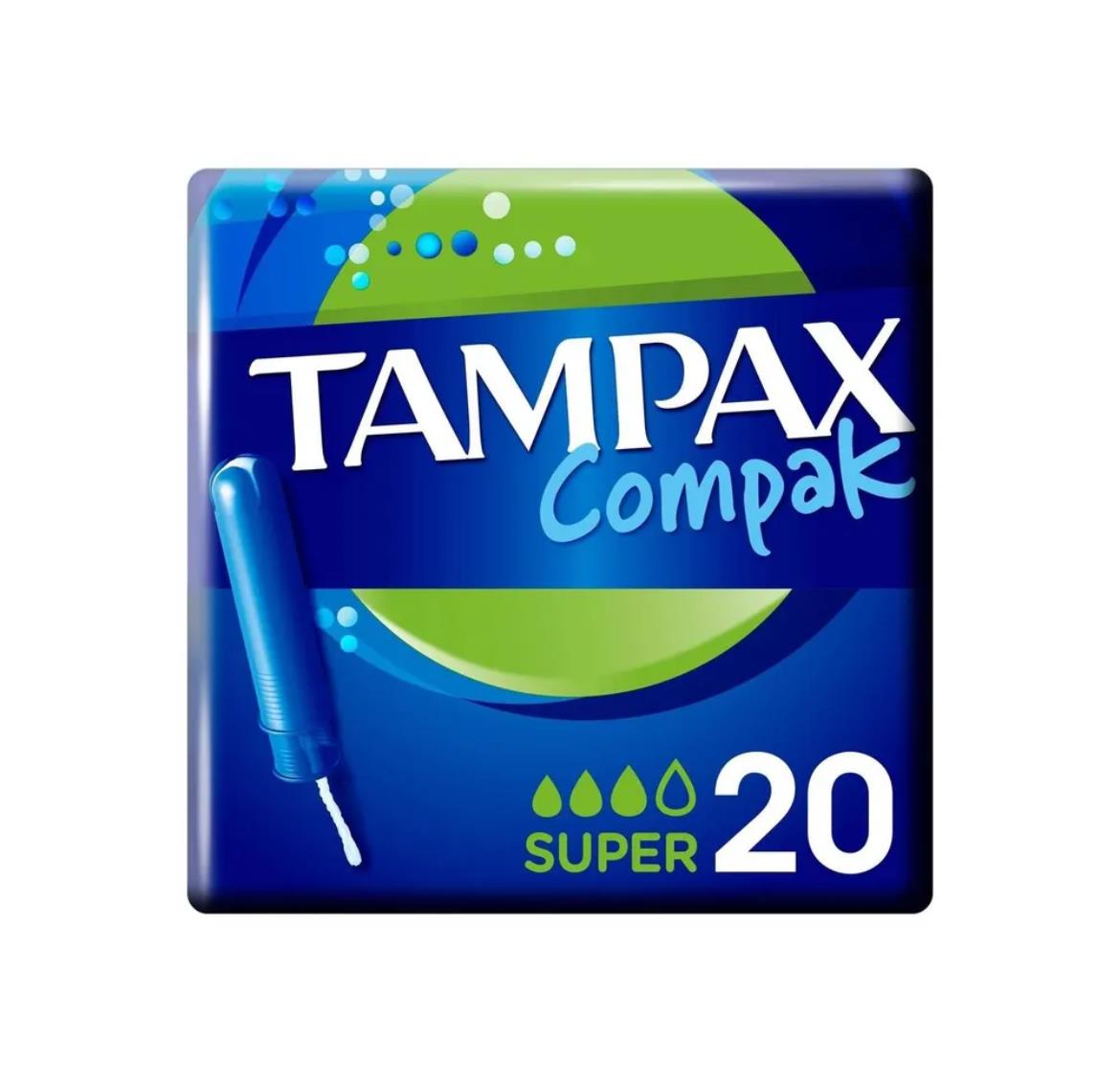 TAMPAXTAMPAX COMPAK SUPER APLİKATÖRLÜ TAMPONLAR 20 ADET