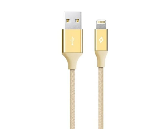 TTECTTEC ALUMİCABLE USB-A - LİGHTNİNG ŞARJ KABLOSU  ALTIN