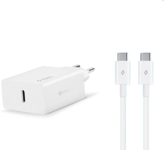 TTECTTEC SMARTC HARGER PD 20W SEY AHAT HIZLI ŞARJ A LETİ+USB-C - USB-C 3A KABLO BEY AZ