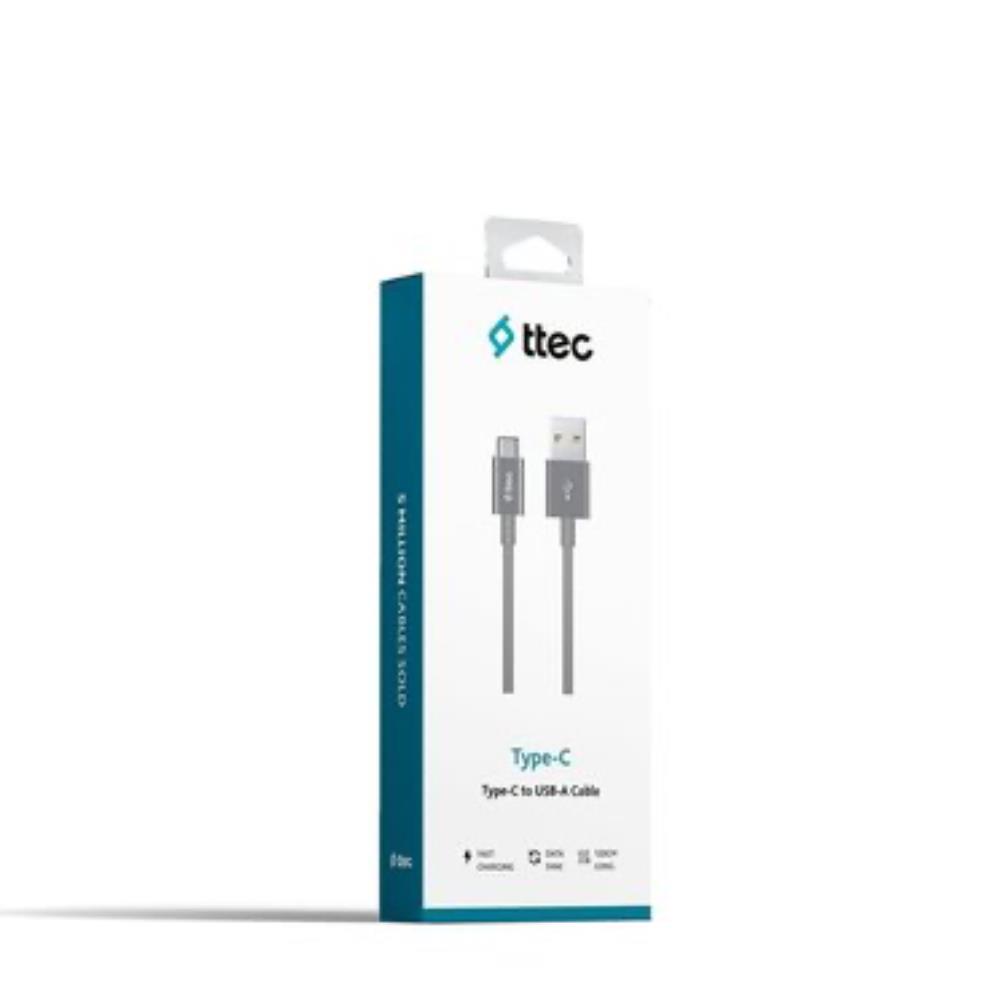 TTECTTEC USB-A - USB-C ŞARJ KABLOSU  SİYAH