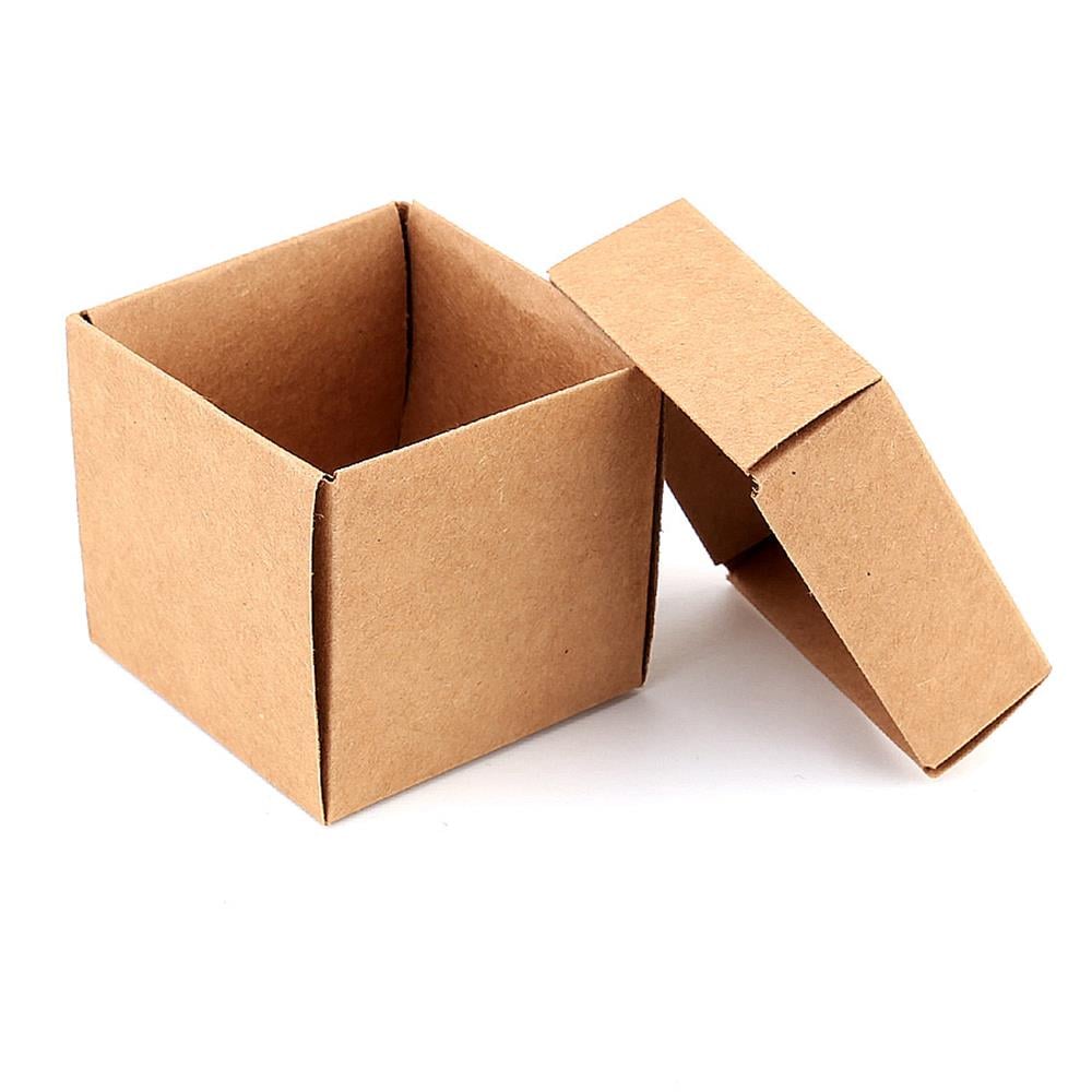 10 Adet Küçük ve Kapaklı Kraft Kutu 