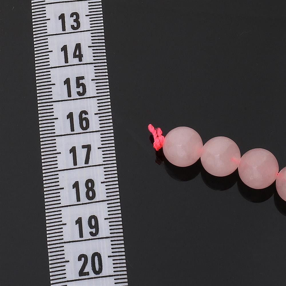 10 mm Pembe Kuars Taşı Dizi Boncuk