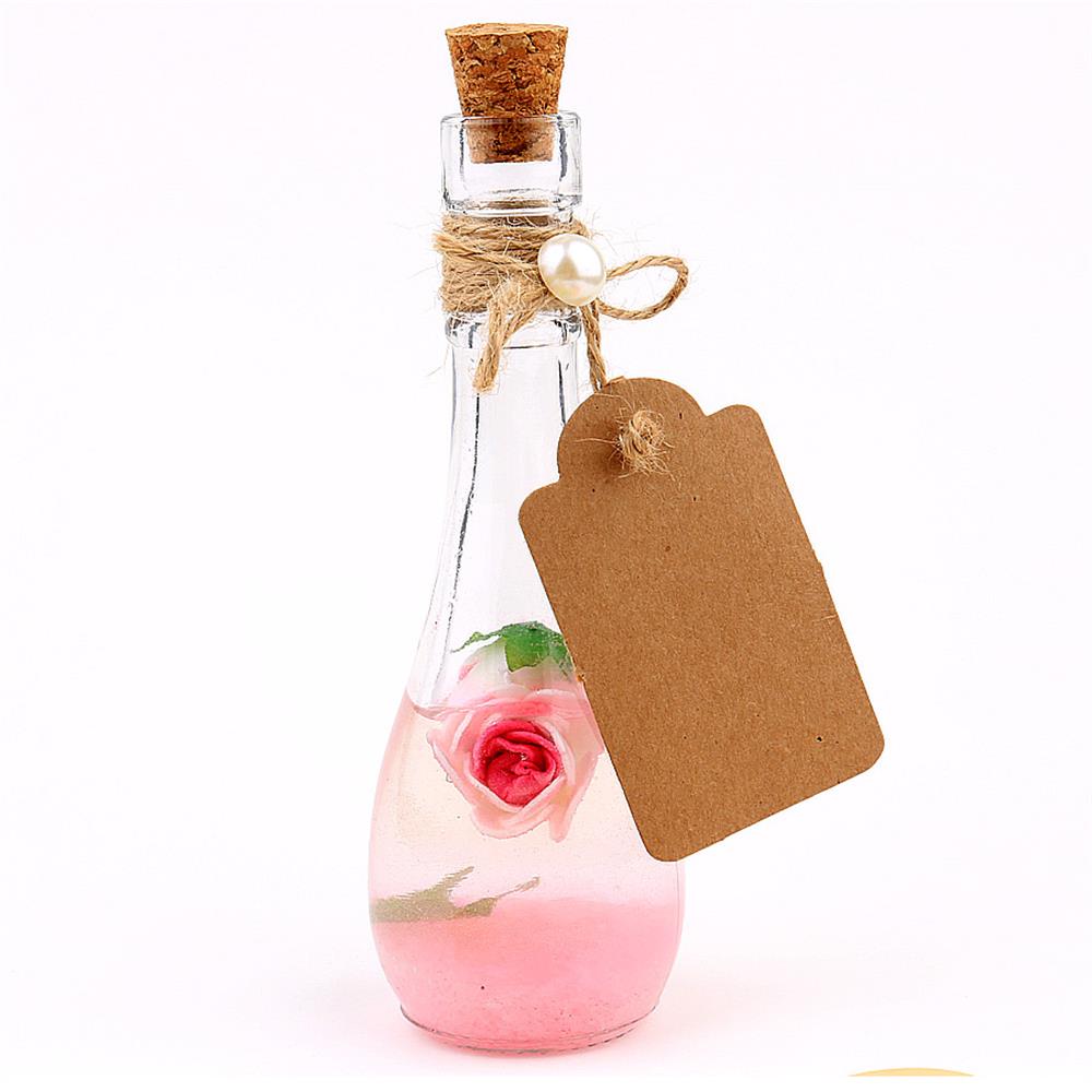 100 adet Kraft Etiket, Hasır Etiket İpi Hediyeli