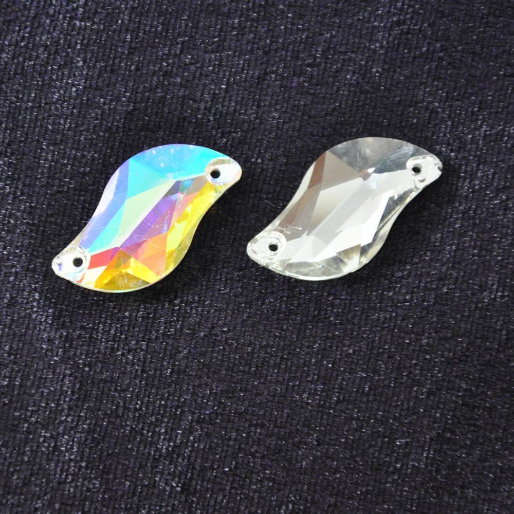 2 Delikli Dalga Şeklinde Dikme Kristal Taş