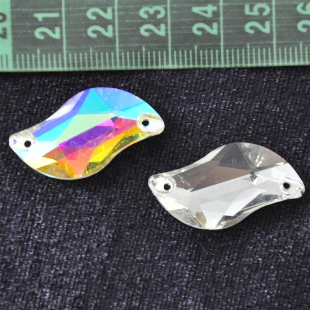 2 Delikli Dalga Şeklinde Dikme Kristal Taş