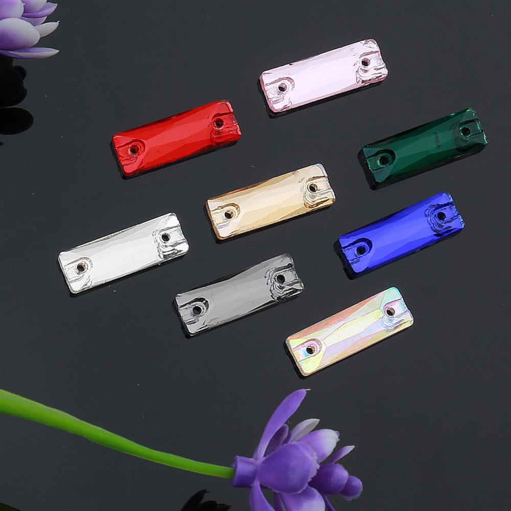 2 Delikli Dikdörtgen Dikme Kristal Taş