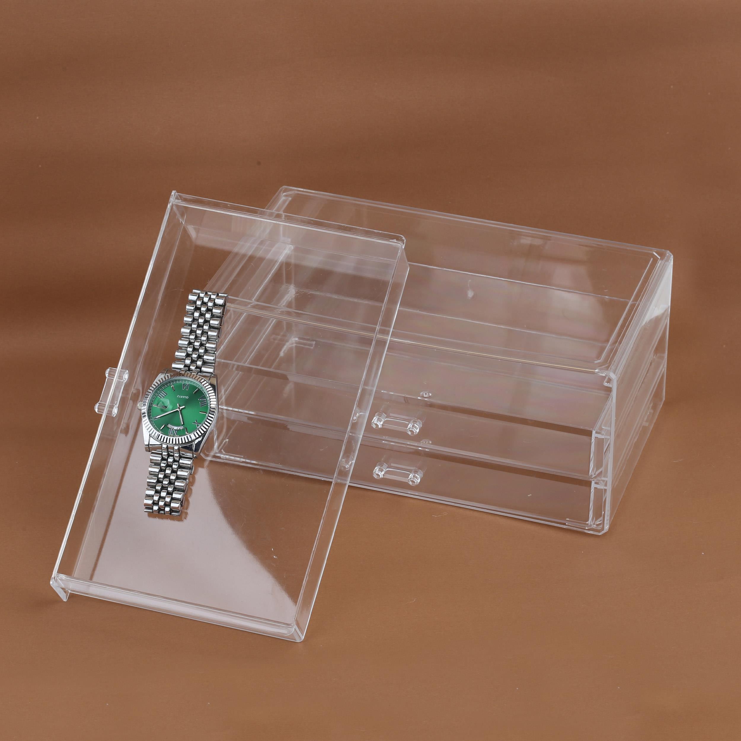 3 Katlı Çekmeceli Pleksi Takı Kutusu