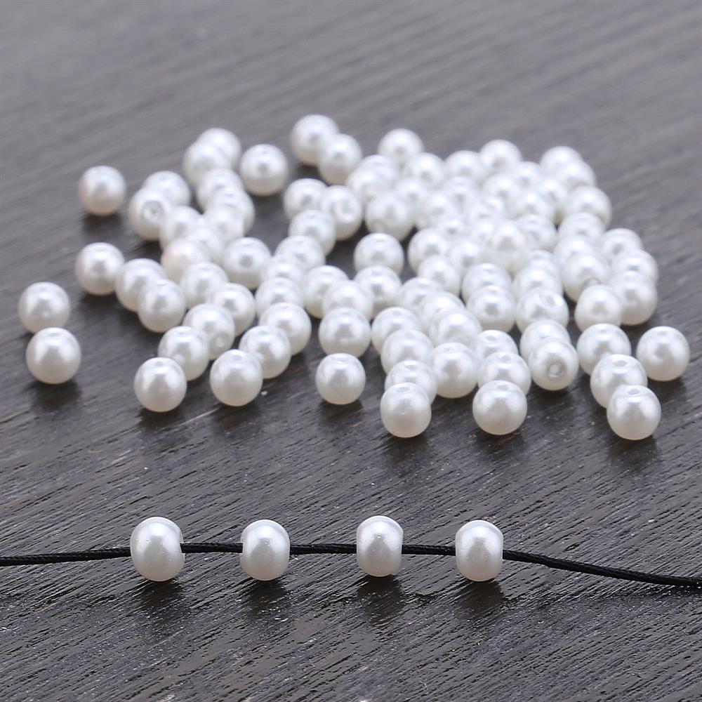 4 mm Cam İnci Boncuk 100 adet