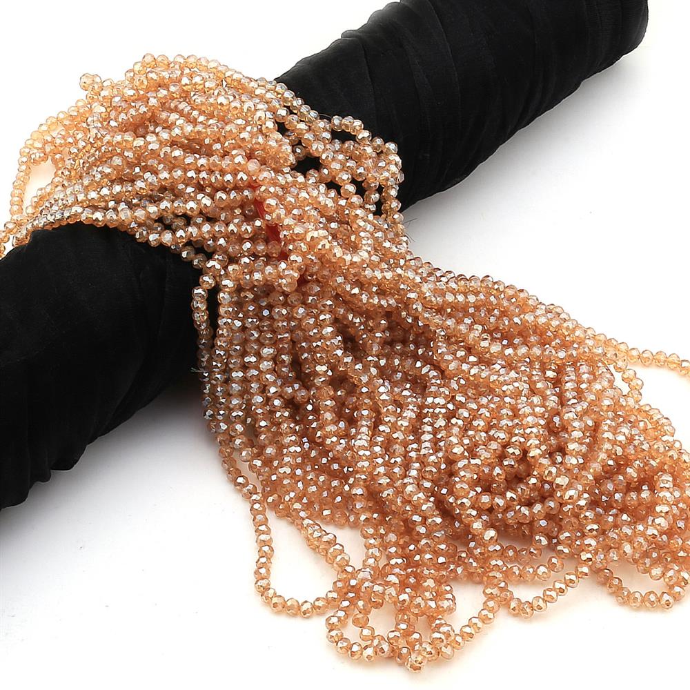 6 mm Bal Rengi Kristal Cam Boncuk