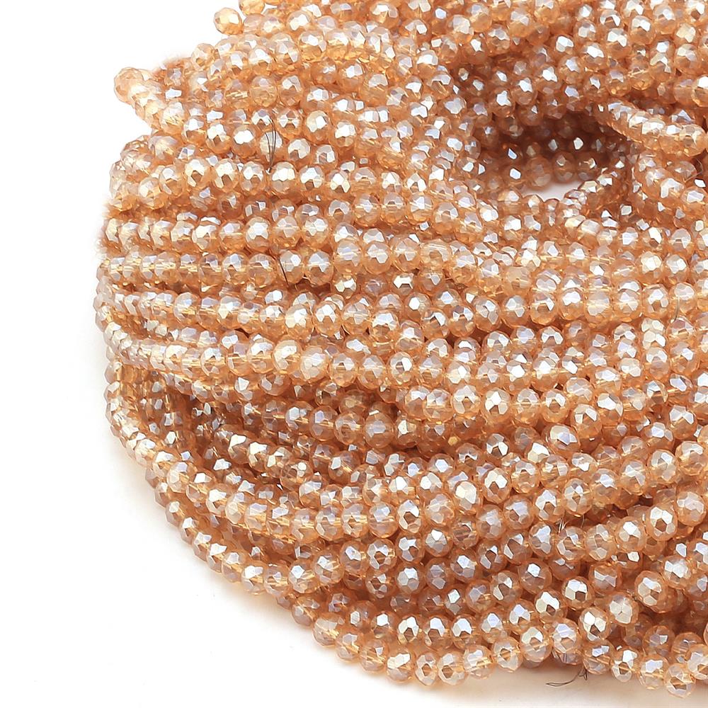 6 mm Bal Rengi Kristal Cam Boncuk