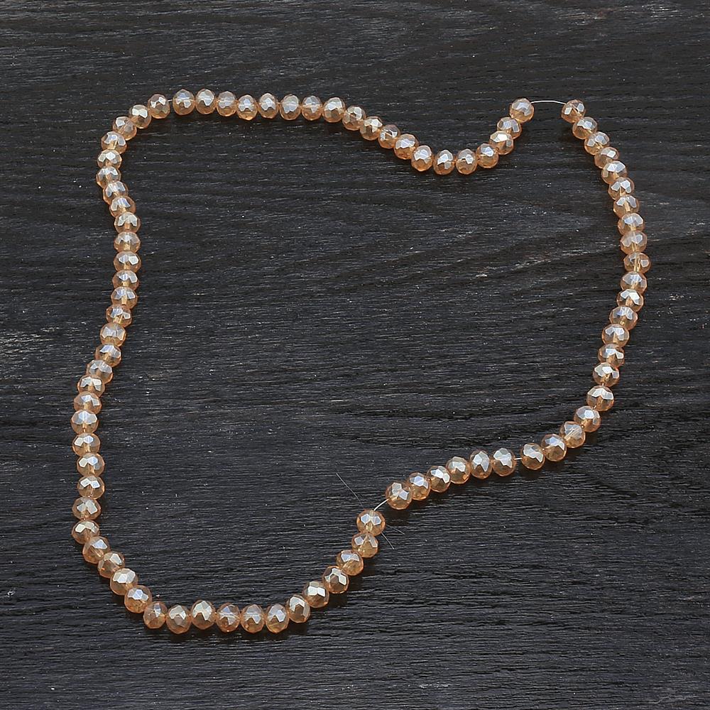 6 mm Bal Rengi Kristal Cam Boncuk