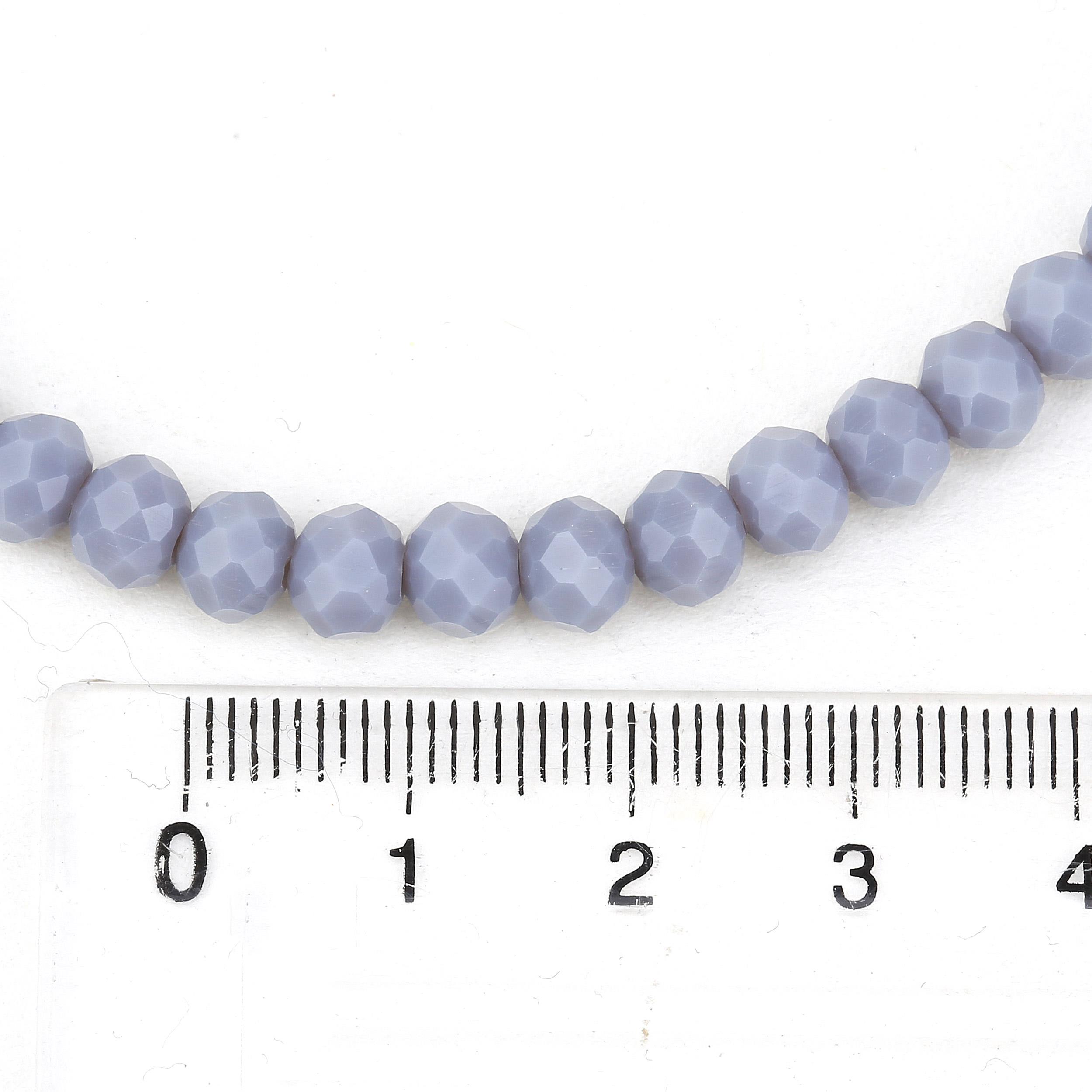 6 mm Gri Mat Kristal Cam Boncuk