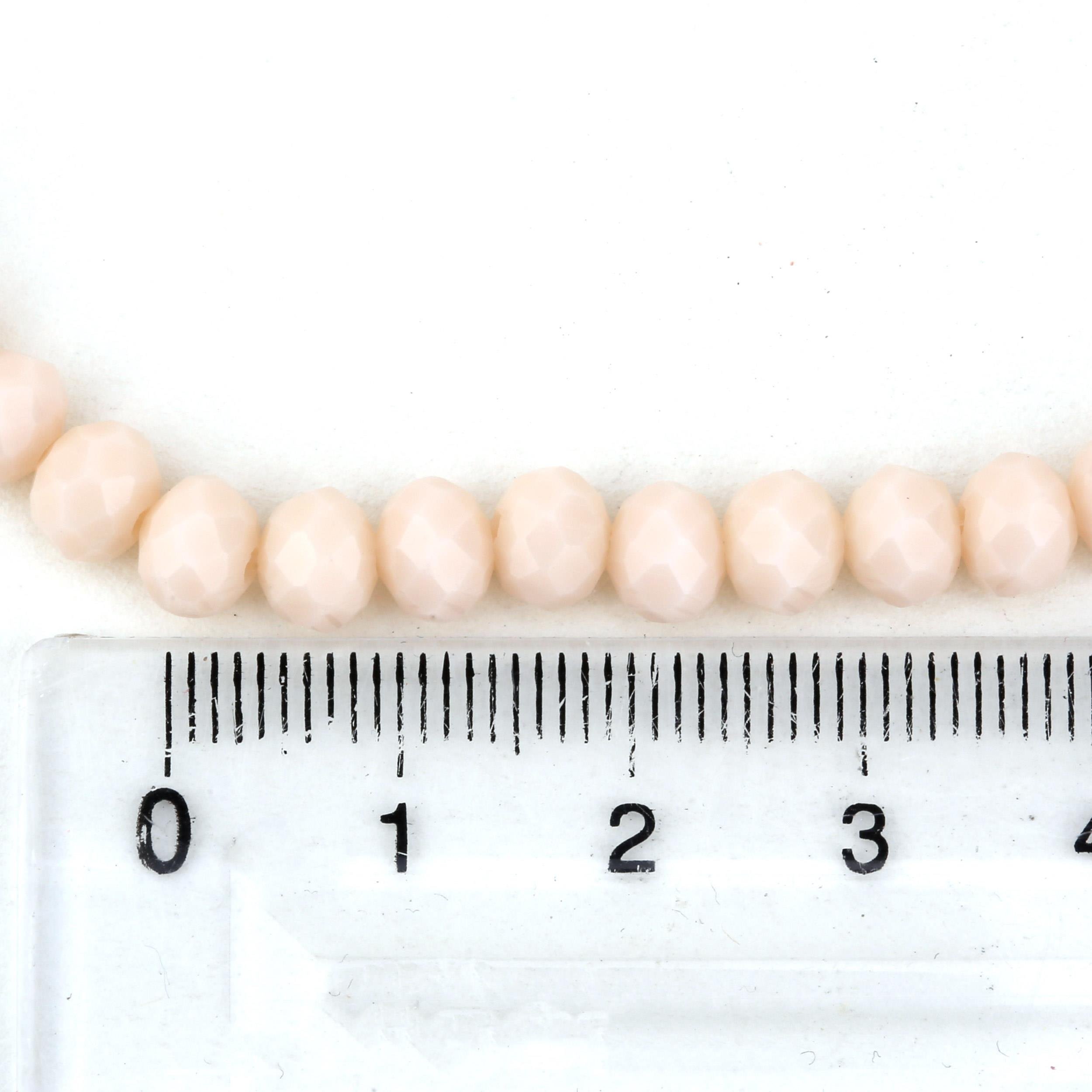 6 mm Krem Mat Kristal Cam Boncuk