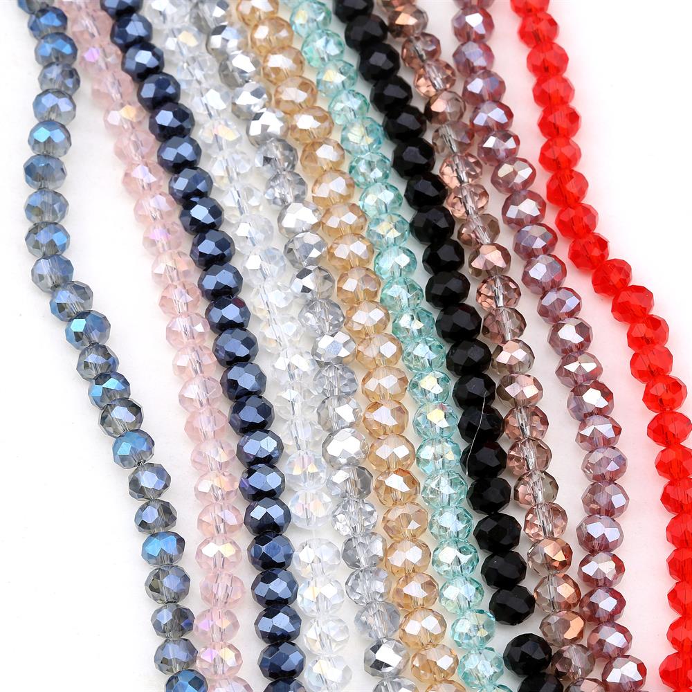 6 mm Şeffaf Kristal Dizi Boncuk