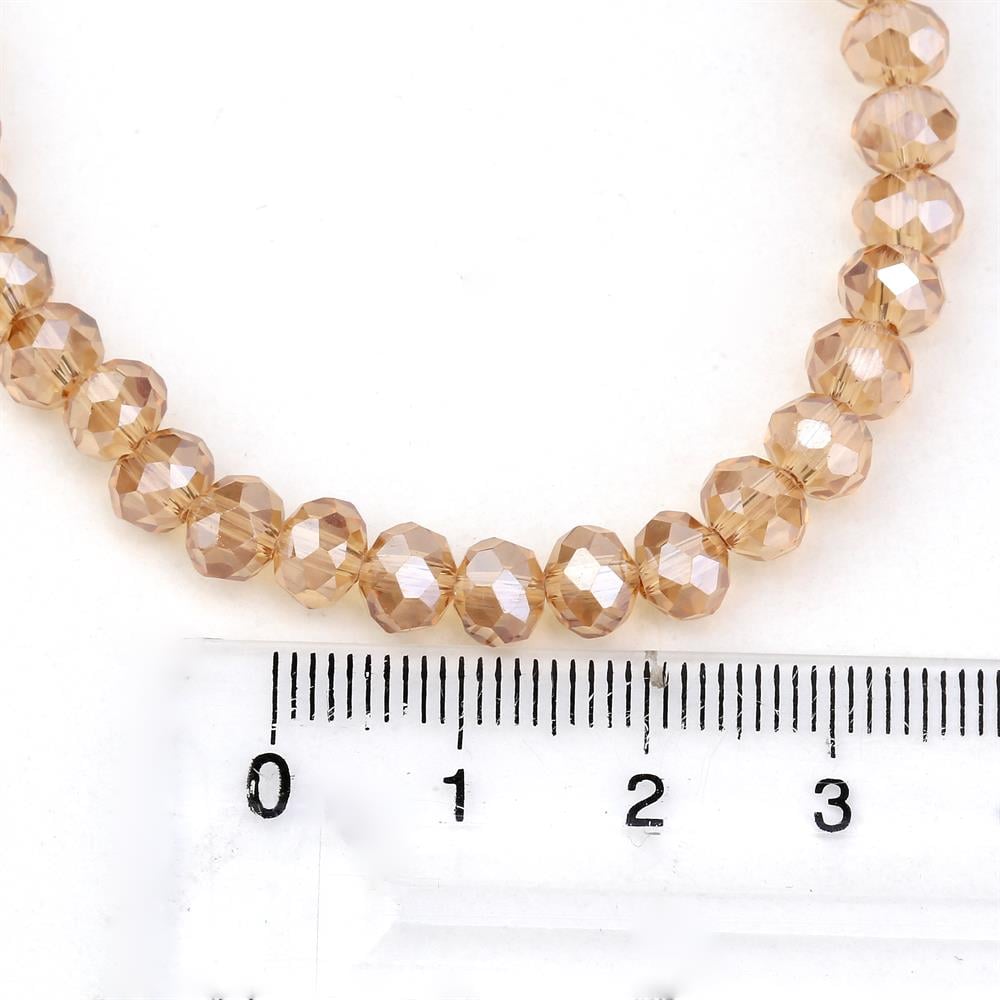 6 mm Şeffaf Kristal Dizi Boncuk