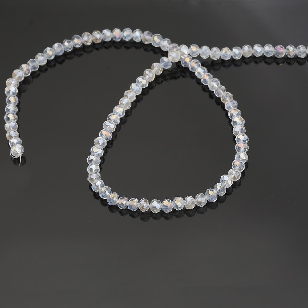 6 mm Şeffaf Kristal Dizi Boncuk