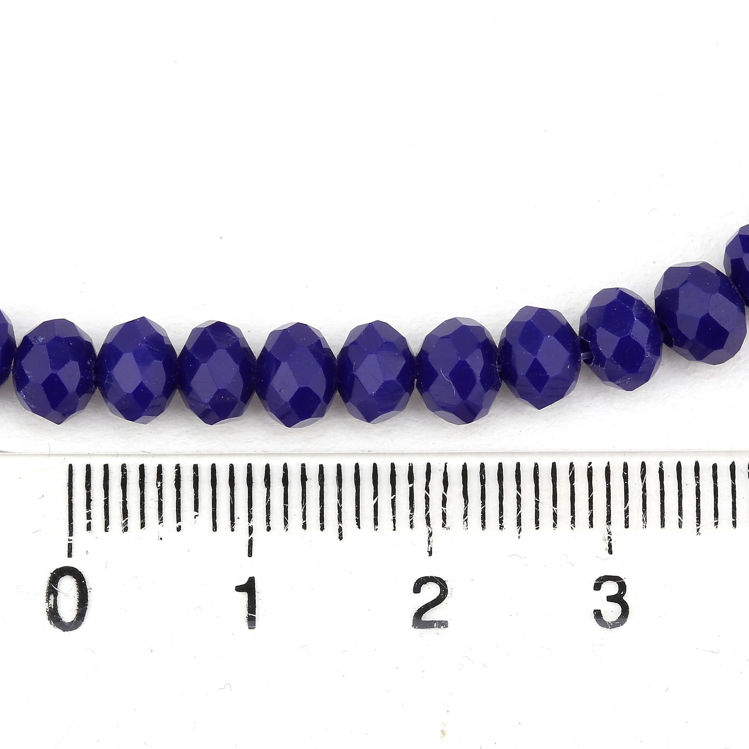 6 mm Lacivert Mat Kristal Cam Boncuk