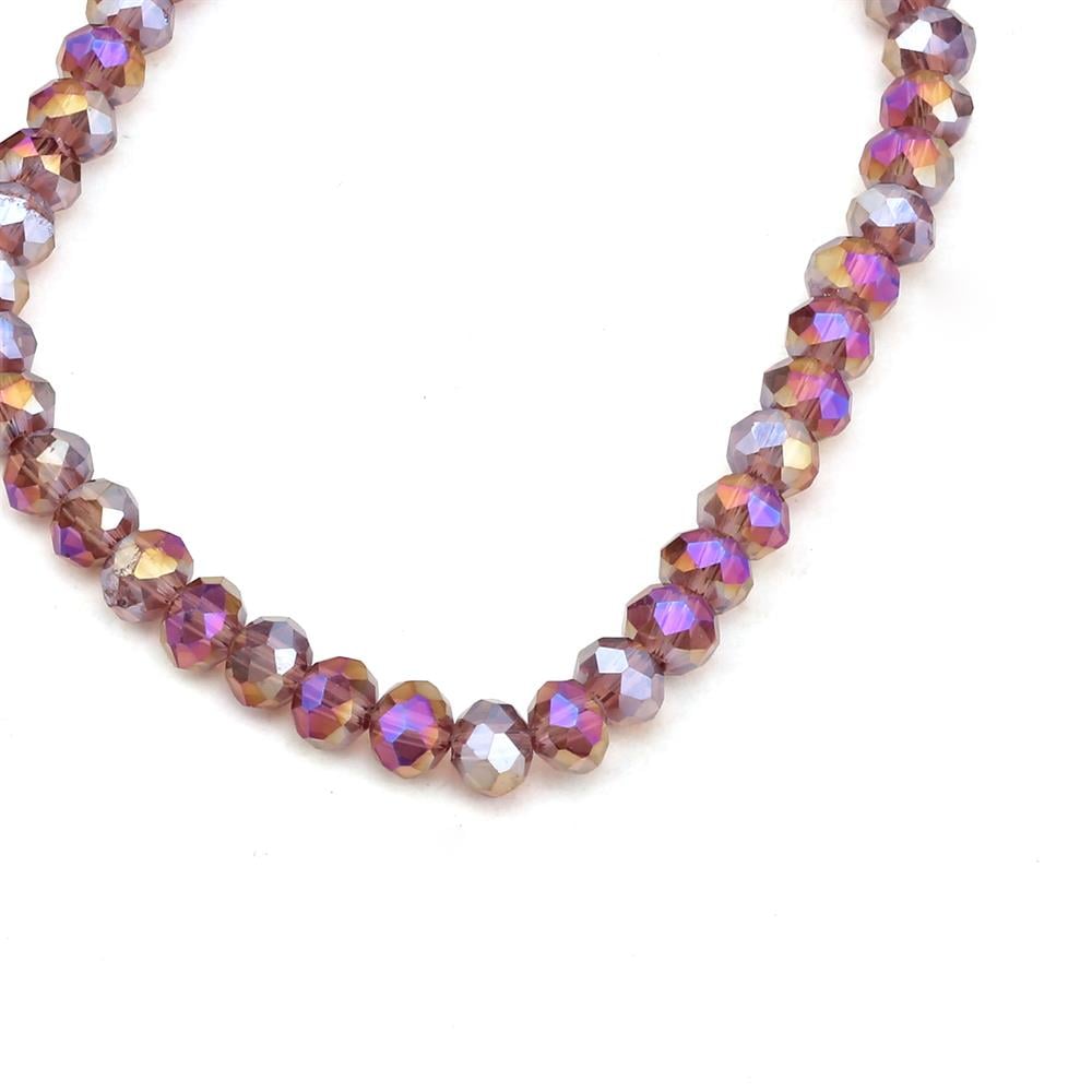 6 mm Mor Kristal Cam Boncuk