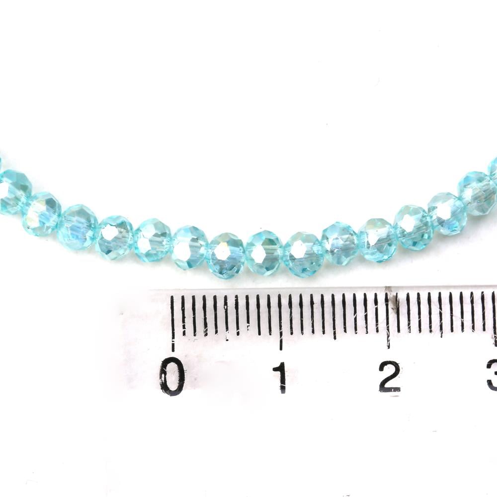 6 mm Su Yeşili Kristal Cam Boncuk