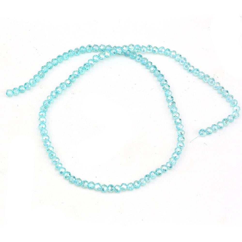 6 mm Su Yeşili Kristal Cam Boncuk