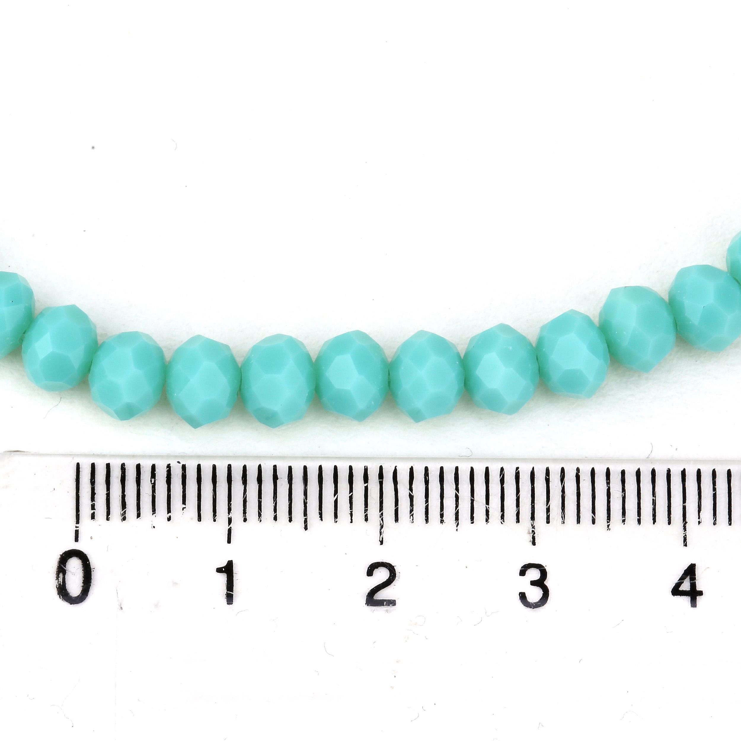 6 mm Su Yeşili Mat Kristal Cam Boncuk