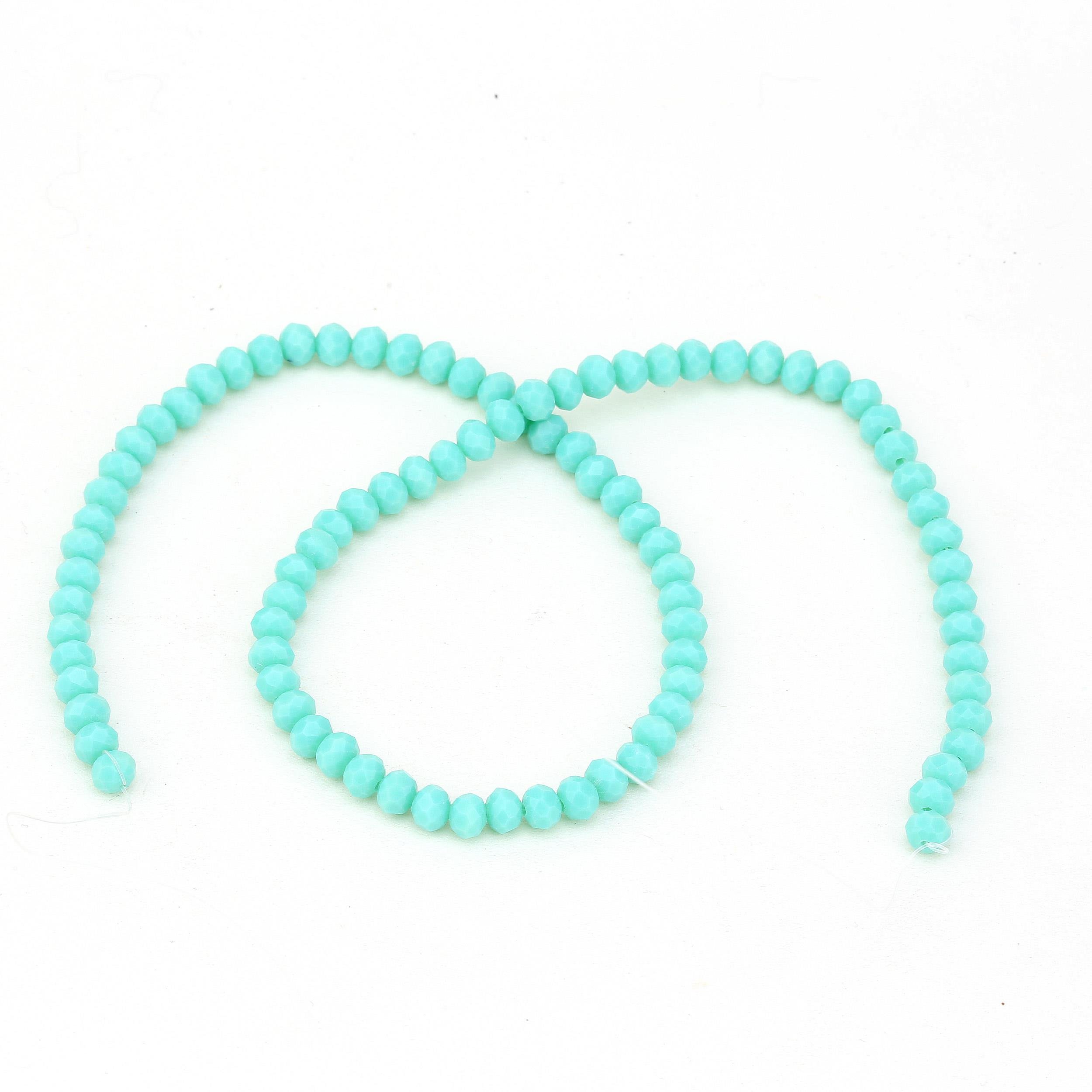 6 mm Su Yeşili Mat Kristal Cam Boncuk