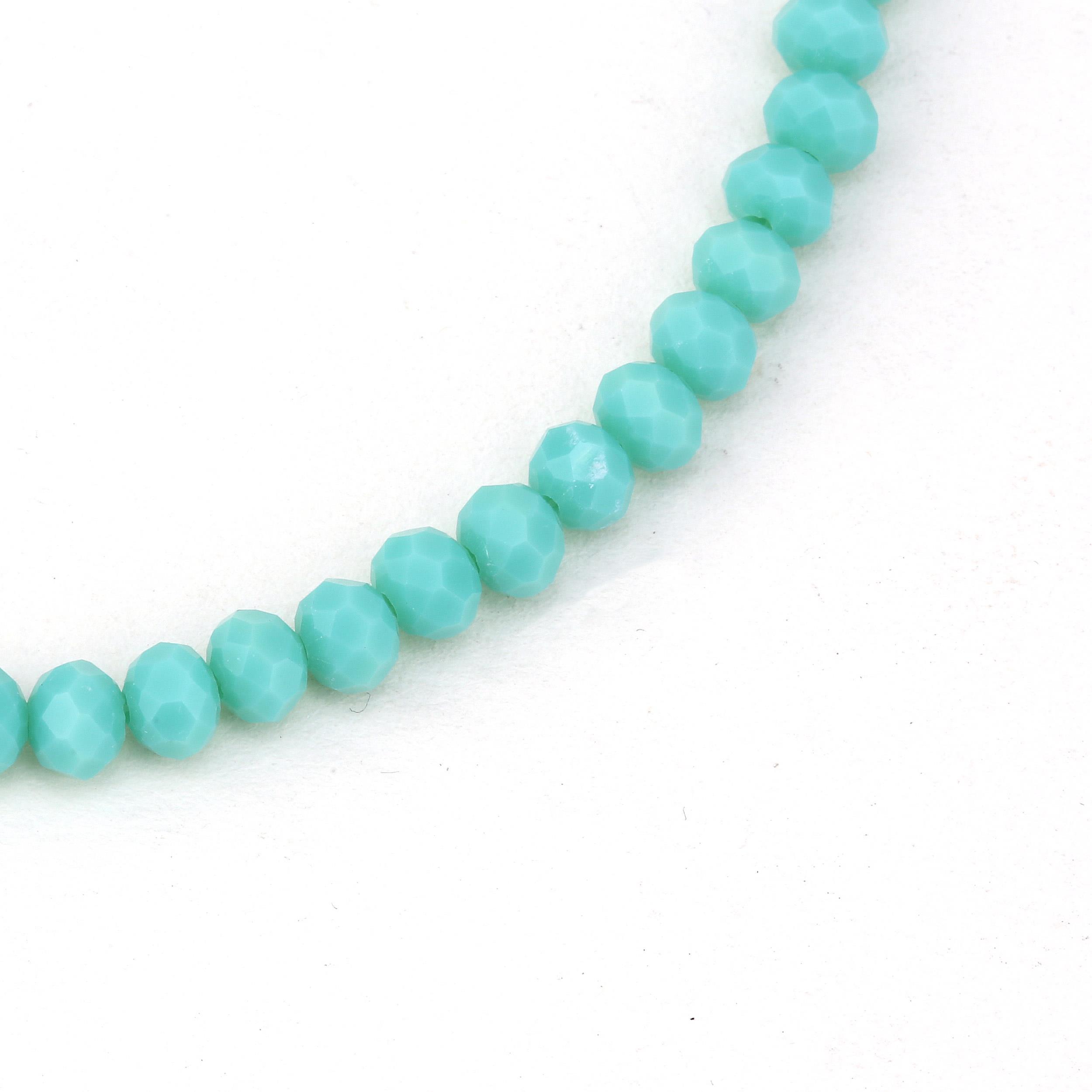 6 mm Su Yeşili Mat Kristal Cam Boncuk