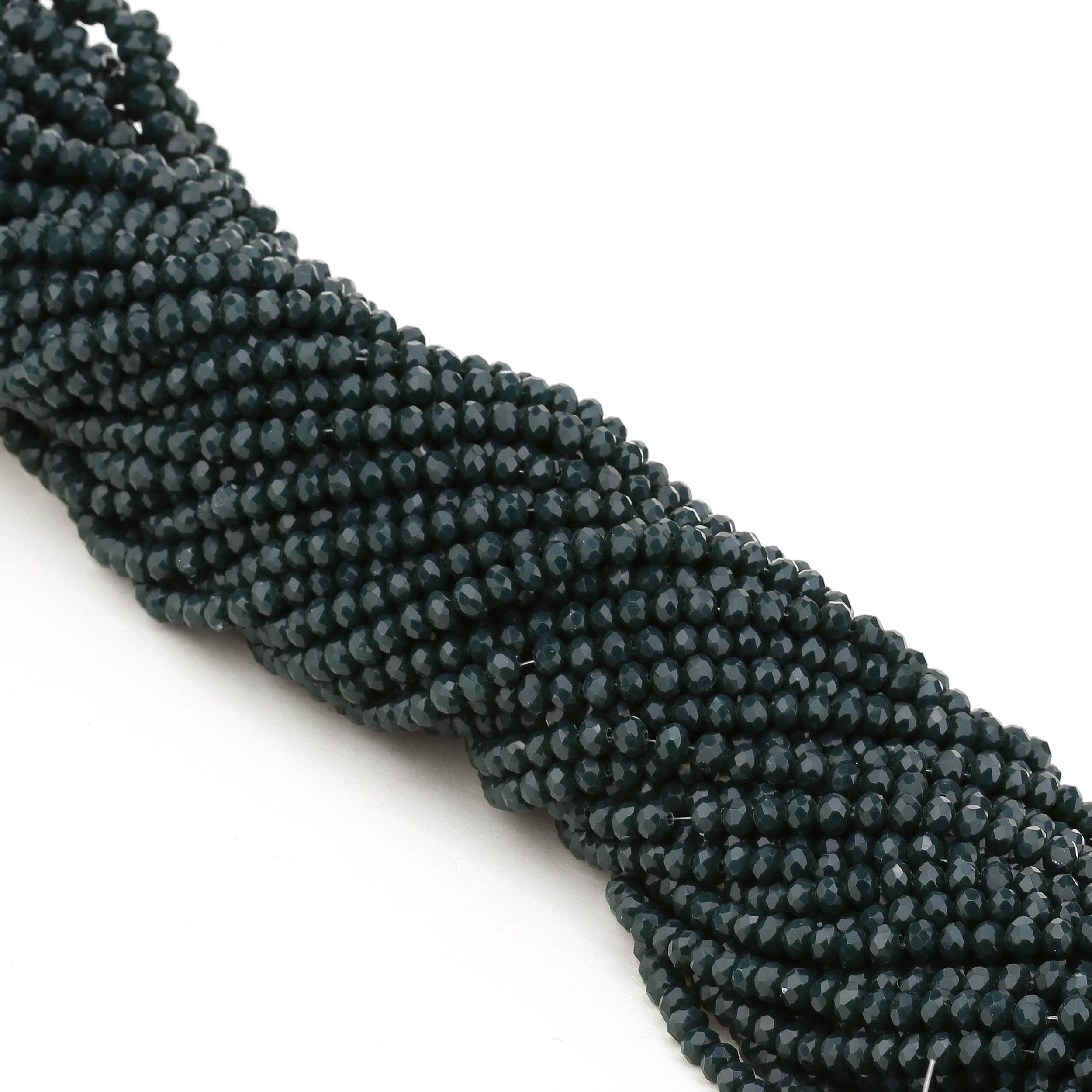 6 mm Zümrüt Yeşili Mat Kristal Cam Boncuk