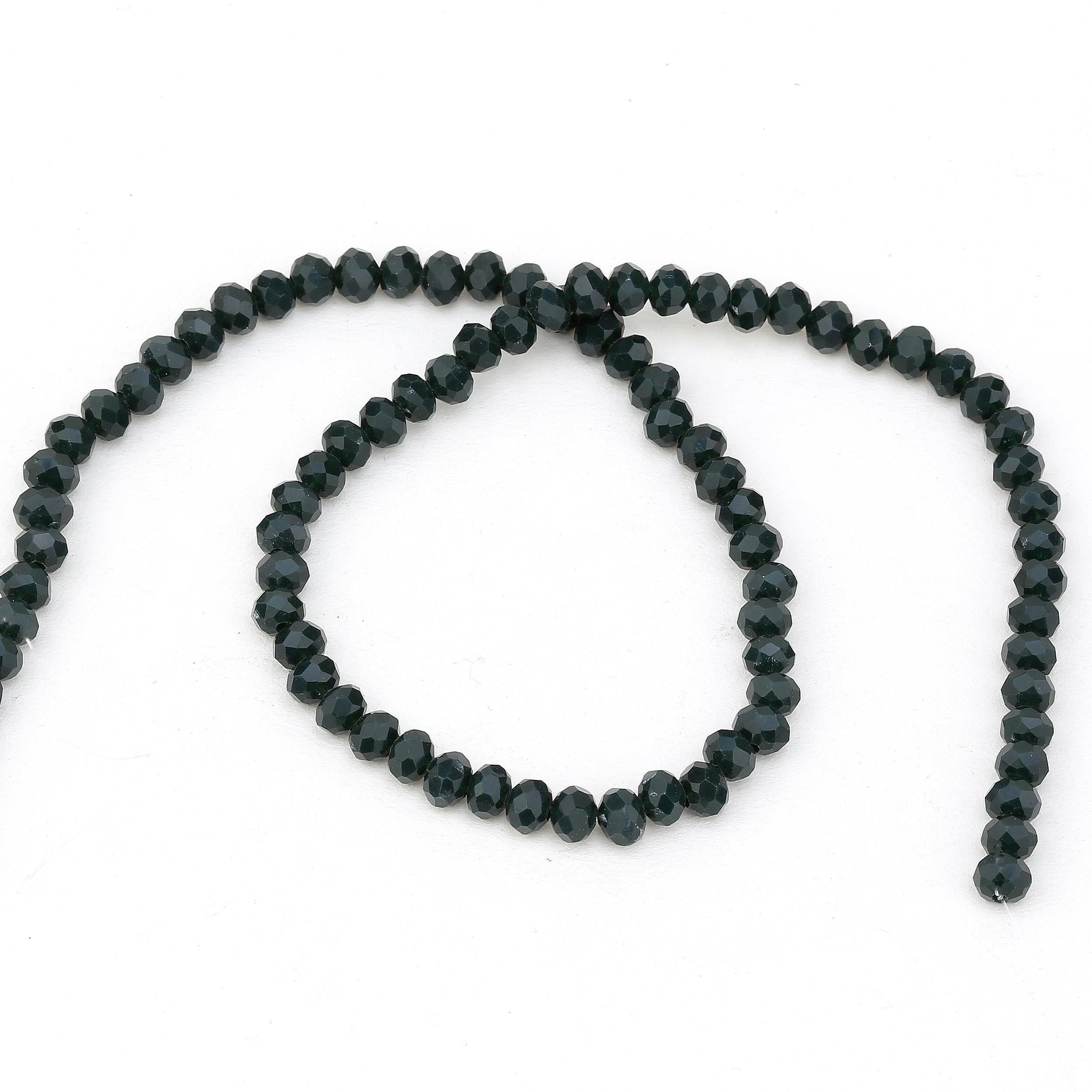 6 mm Zümrüt Yeşili Mat Kristal Cam Boncuk