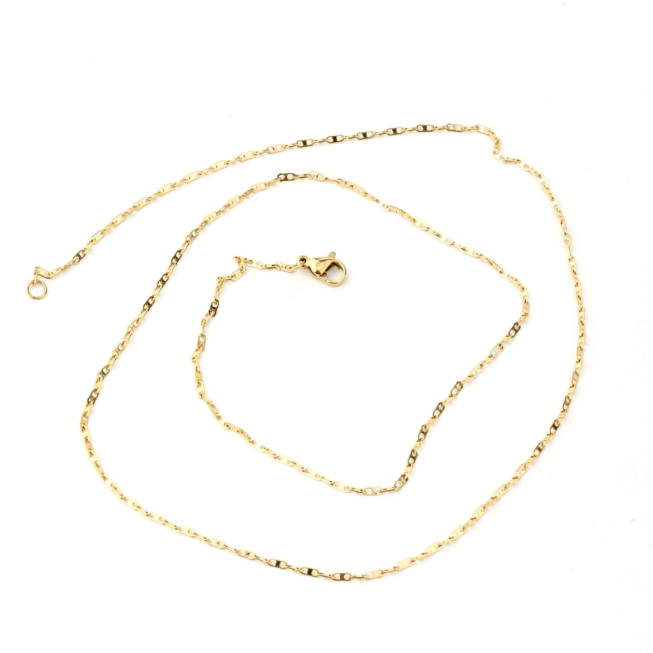 60 cm Gold Renk Çelik Kolye Zinciri