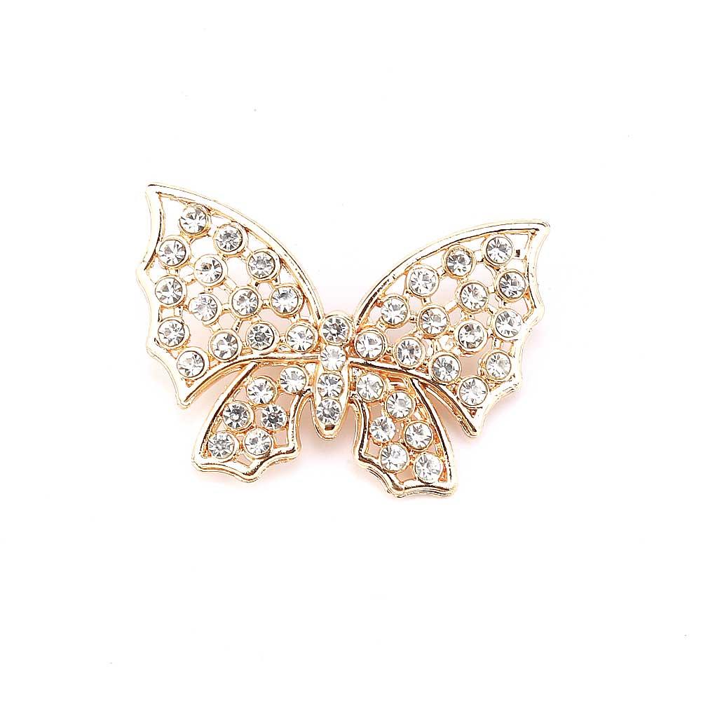 Altın Renk Kelebek Broş