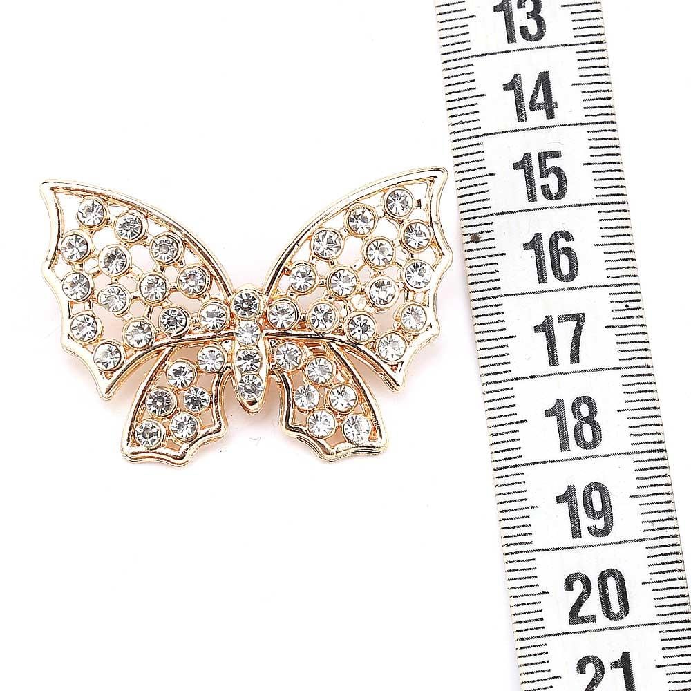 Altın Renk Kelebek Broş