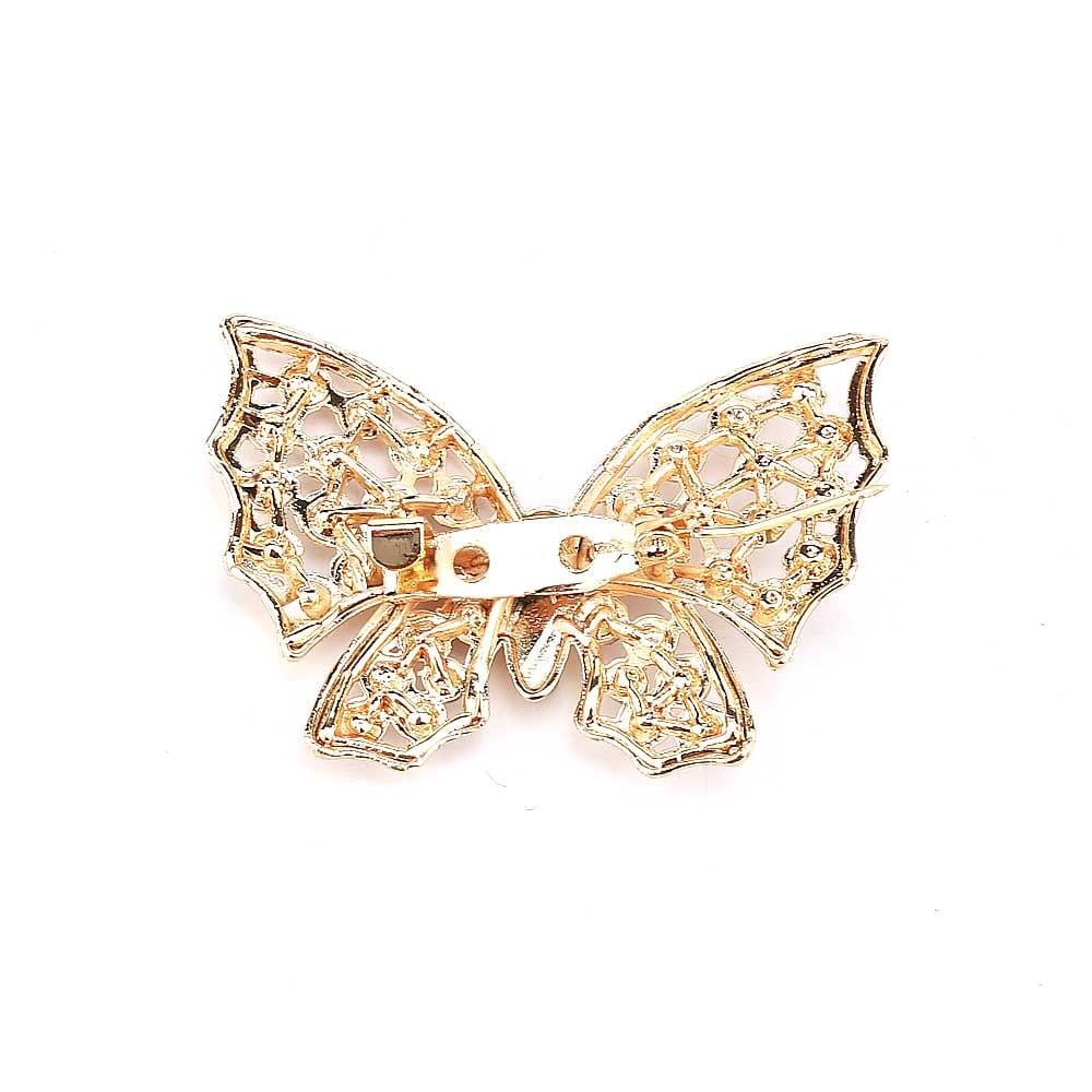 Altın Renk Kelebek Broş