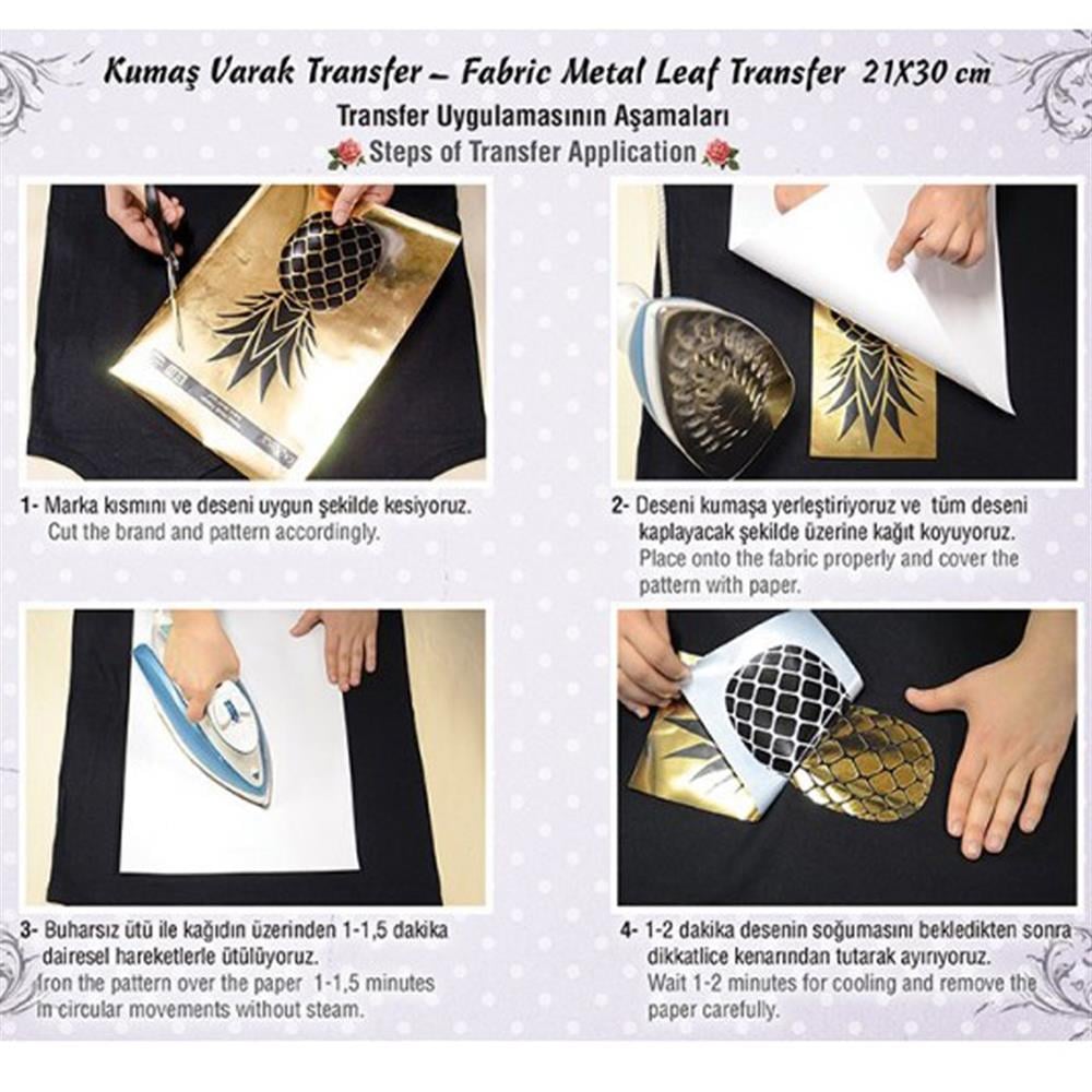 Altın Varak Kumaş Transfer