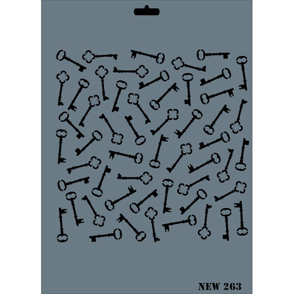 Anahtar Set Stencil Şablon 25X35 cm - Rich New 263