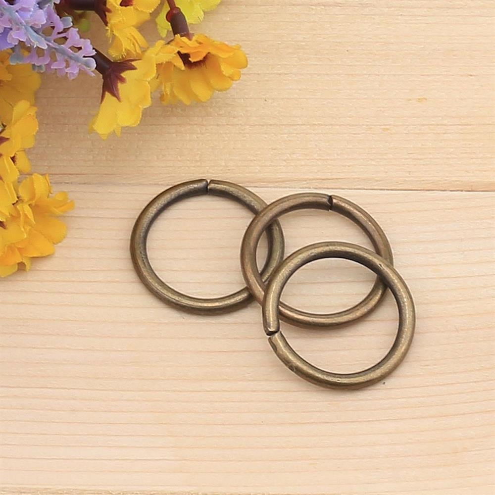 Antik Sarı Metal Halka 3 cm