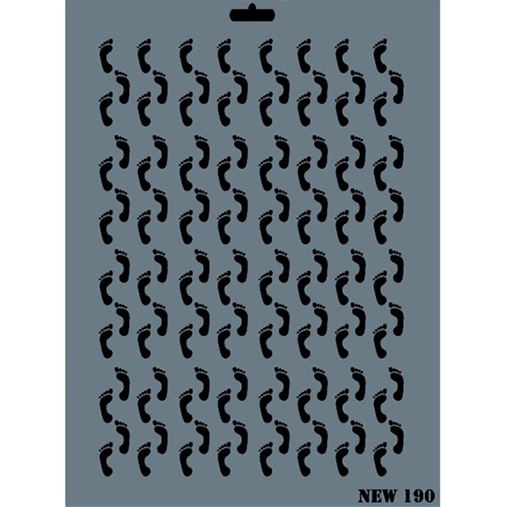 Ayak İzi Stencil Şablon 25X35 cm - Rich New 190