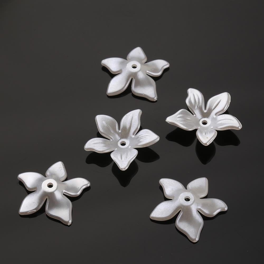 Beyaz Çiçek İnci 10 Adet