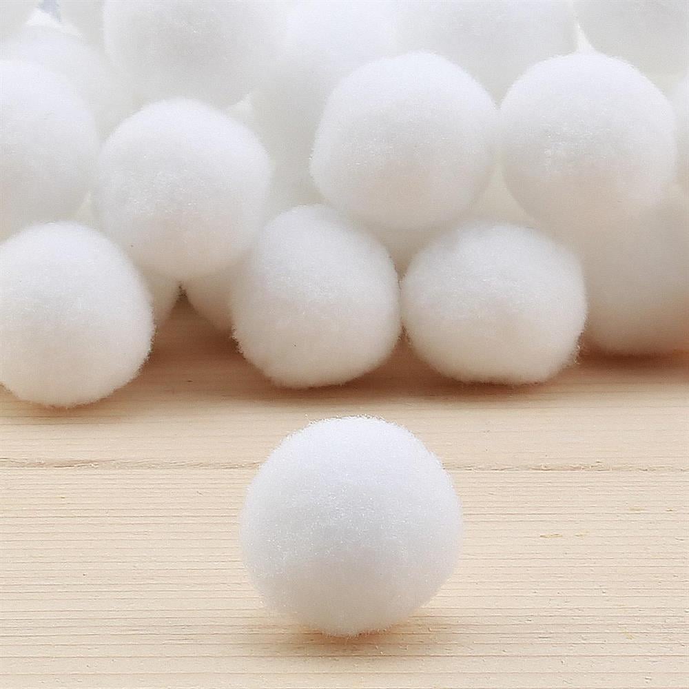 Beyaz Ponpon 50 Adet