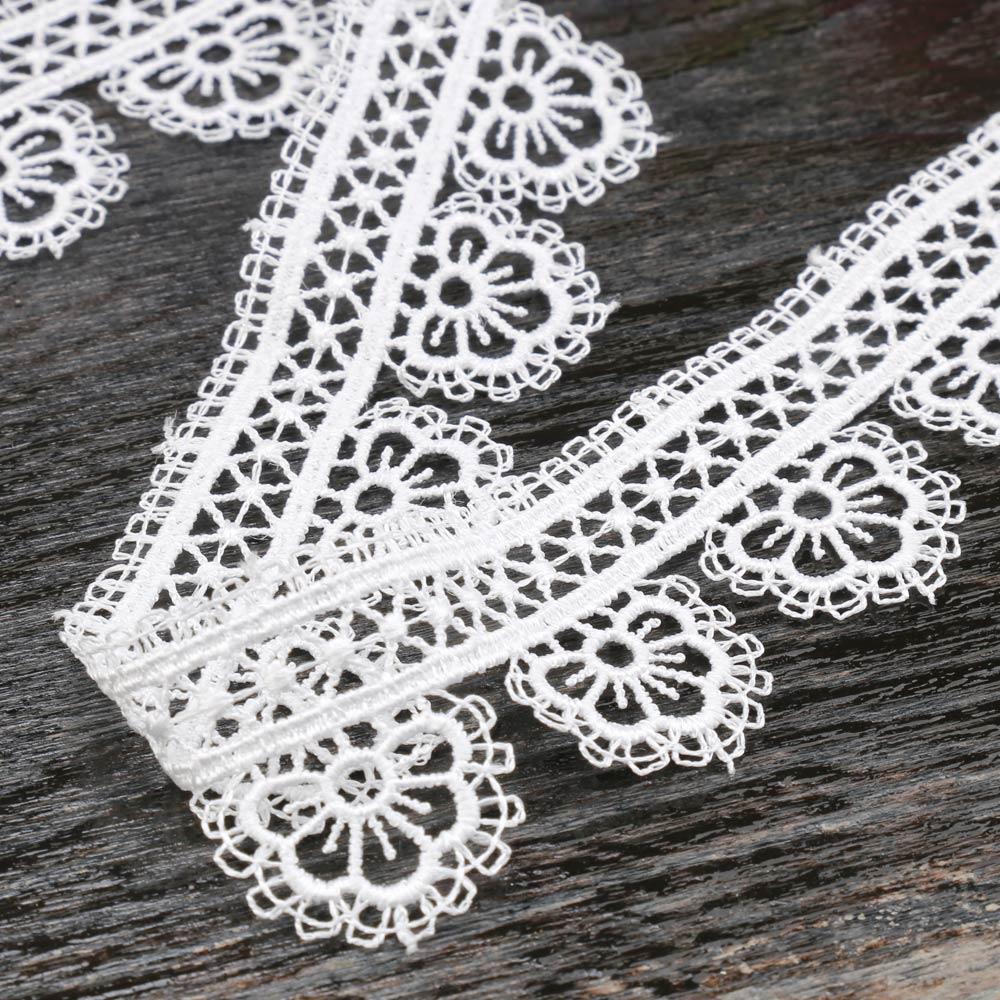 Beyaz Renk Güpür Dantel