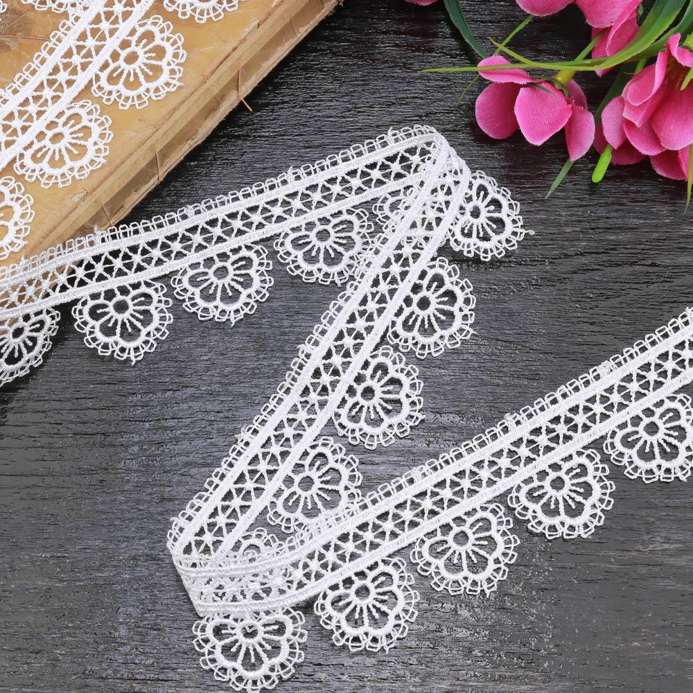 Beyaz Renk Güpür Dantel