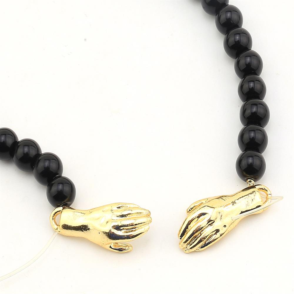 Birleşen Eller Mıknatıslı Bileklik Klipsi Altın