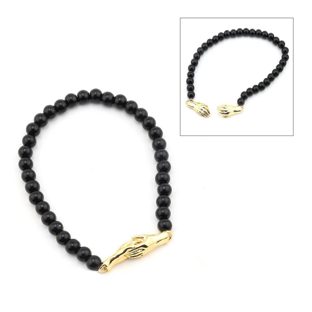 Birleşen Eller Mıknatıslı Bileklik Klipsi Altın