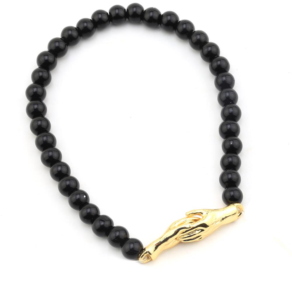 Birleşen Eller Mıknatıslı Bileklik Klipsi Altın