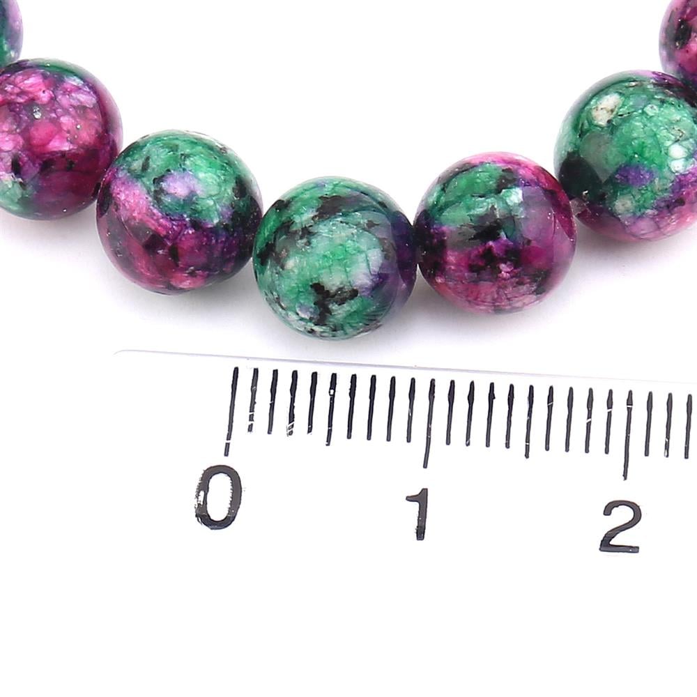 Bordo Yeşil Desenli Kuvars Boncuk