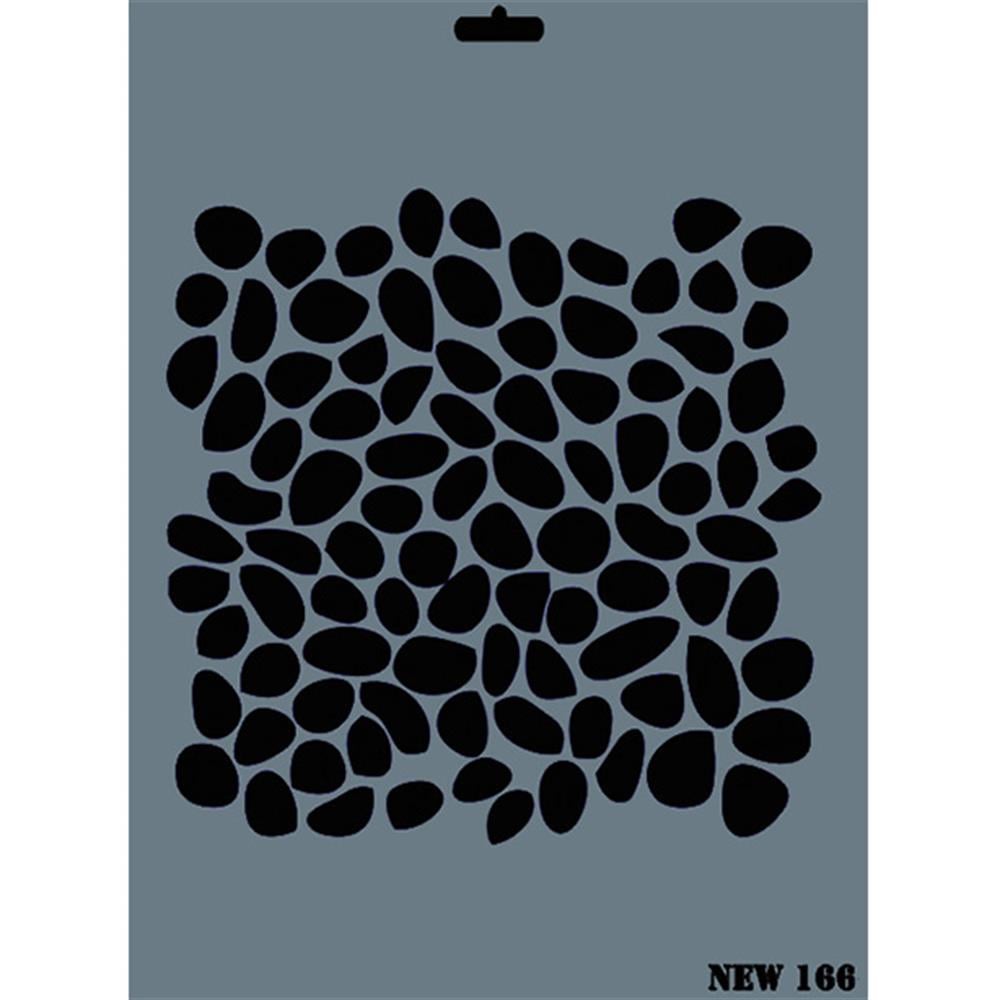 Çakıl Taşı Stencil Şablon 25X35 cm - Rich New 166