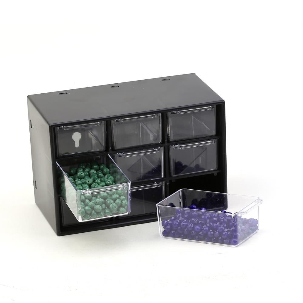 Çekmeceli Taş ve Boncuk Saklama Kutusu Siyah